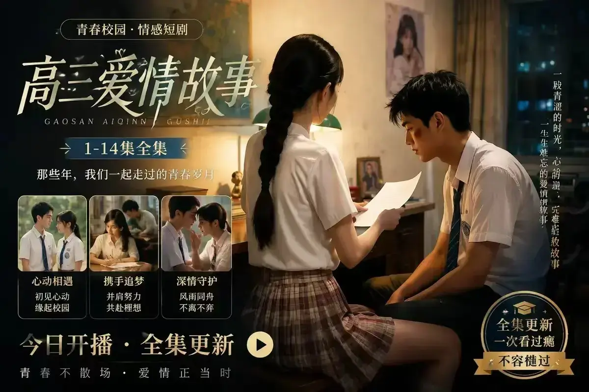 AI校园短剧《B中爱情故事》4KHDR画质完整版在线观看